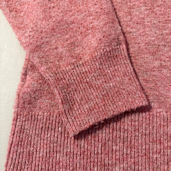 Organic Rage Women's Pink Marled Knit Quarter Zip Sweater Pullover XL Comfy - Picture 10 of 10